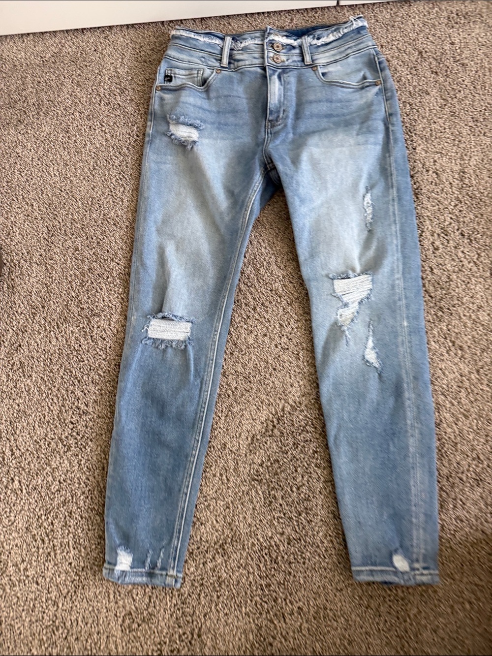 Light Blue Distressed Women’s Jeans - KanCan
